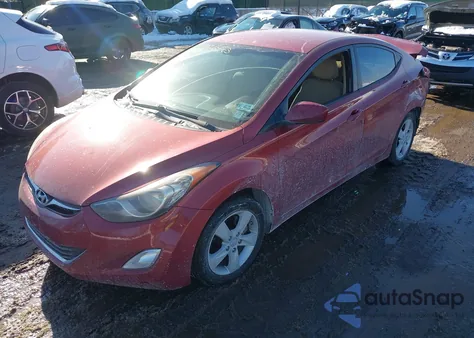 2012 Hyundai Elantra Gls (Ulsan Plant) z USA, uszkodzony, nr VIN KMHDH4AE0CU438649